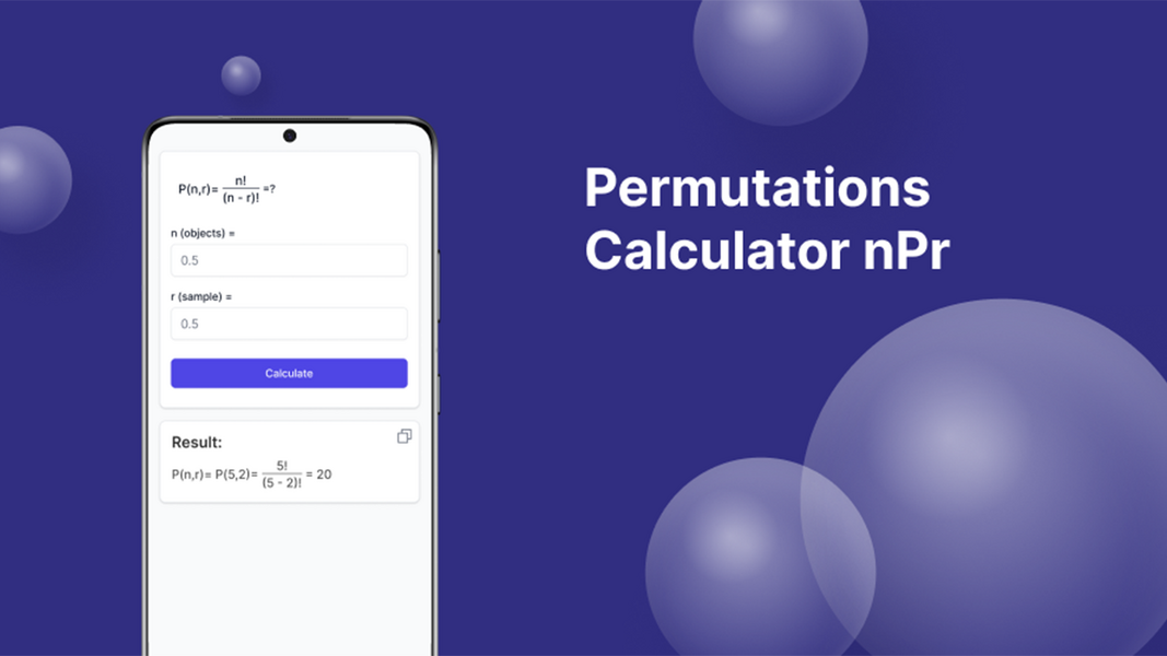 Permutations Calculator Schermafbeelding 2