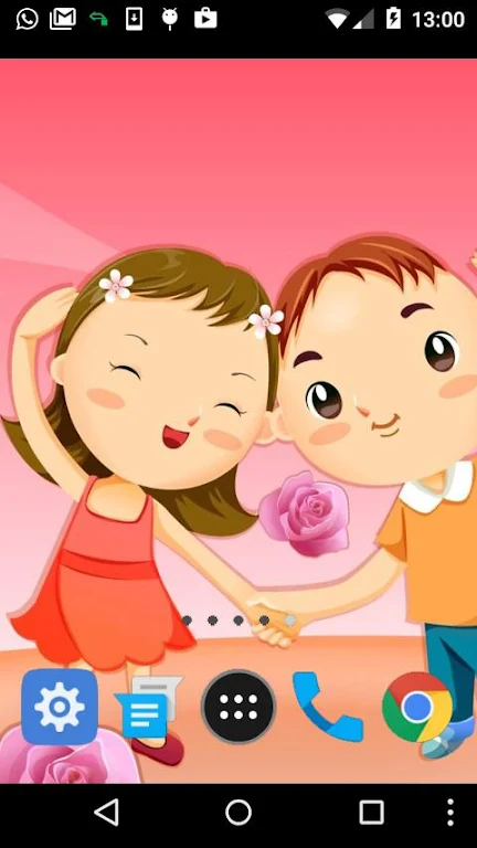 cartoon love wallpaper Captura de pantalla 1