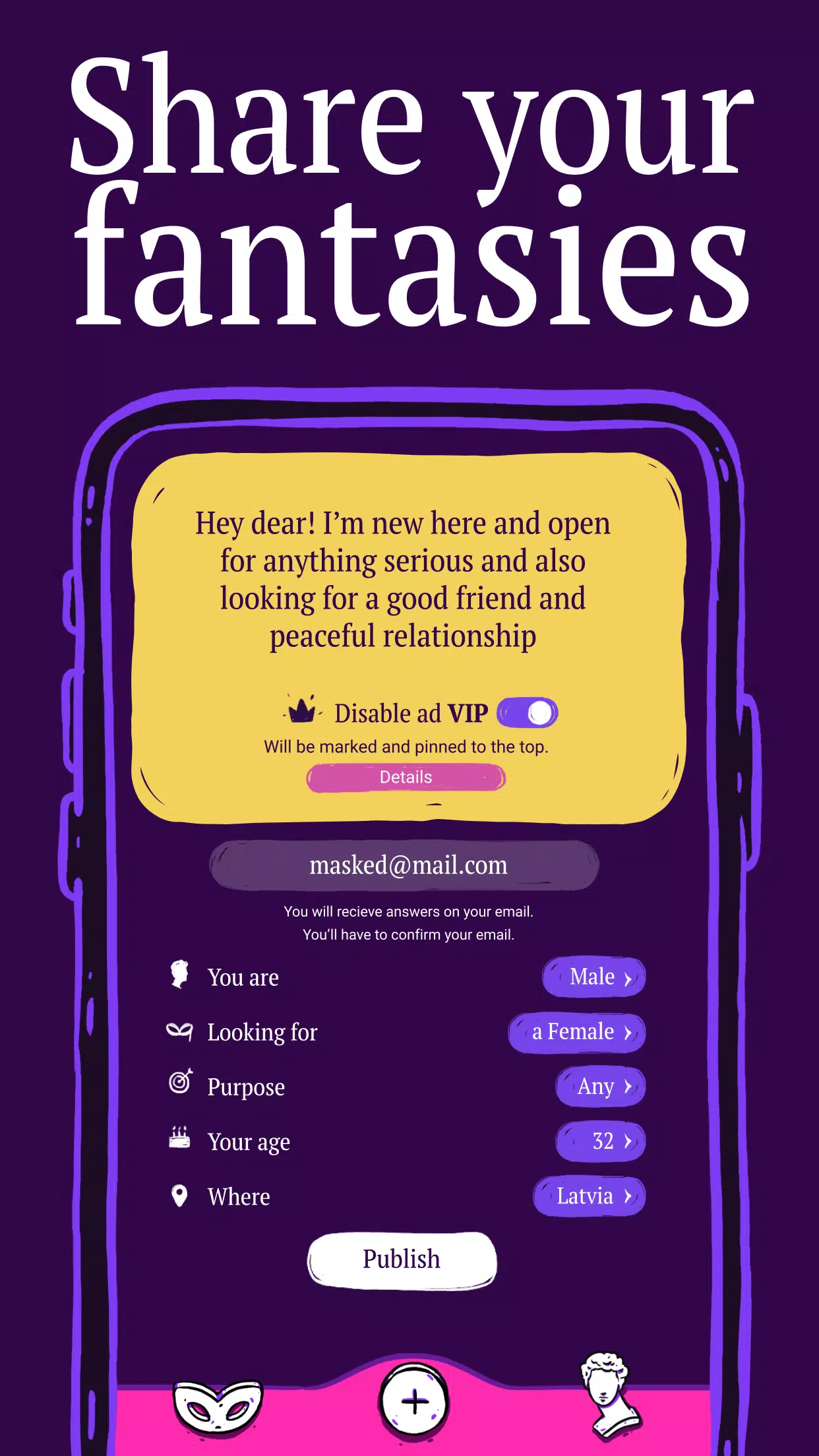 Masked Love - Anonymous dating Screenshot 3