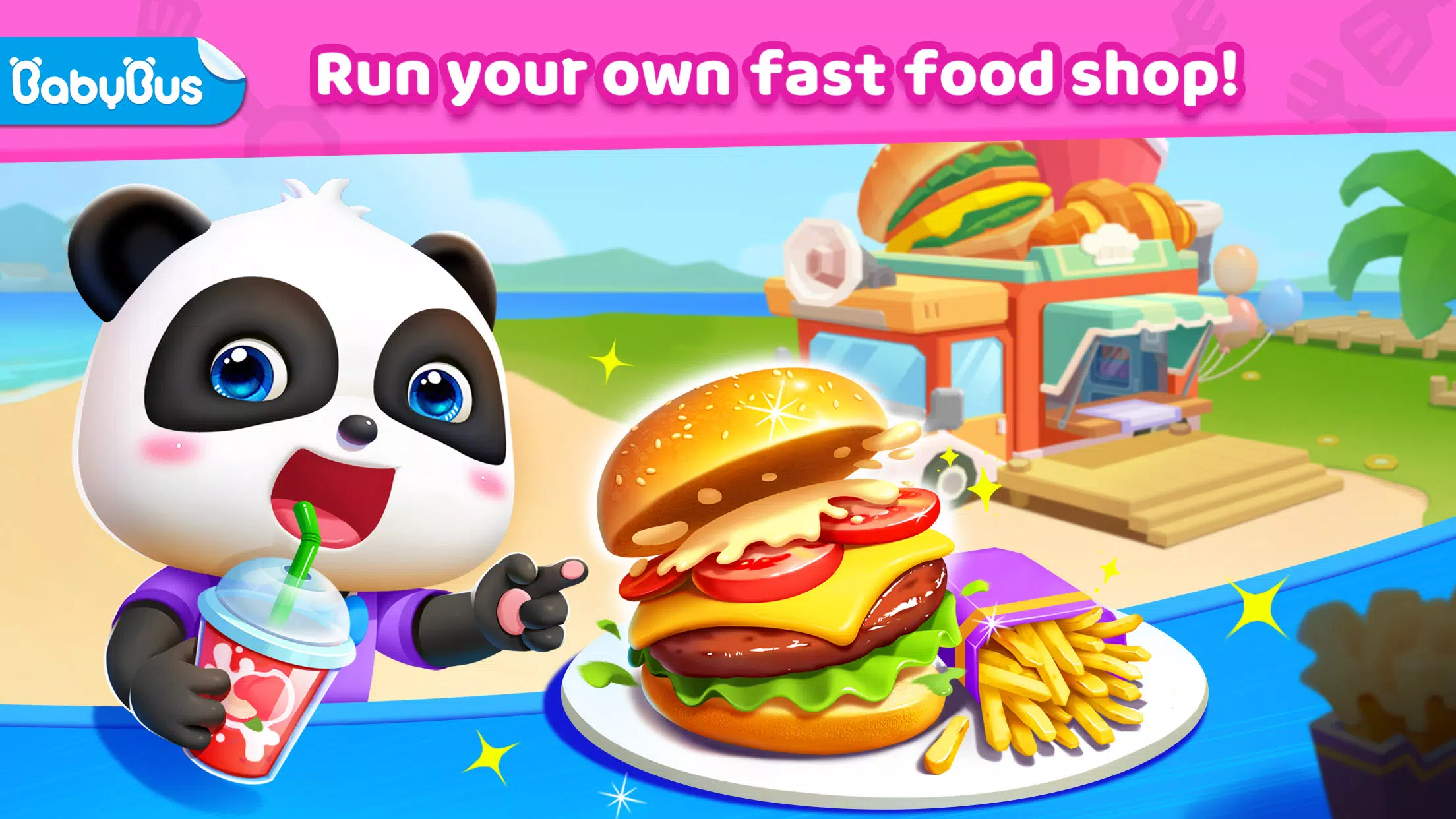 Little Panda's Fast Food Cook 스크린샷 0