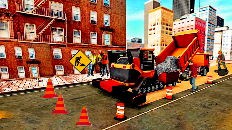 Highway road construction game Ảnh chụp màn hình 2