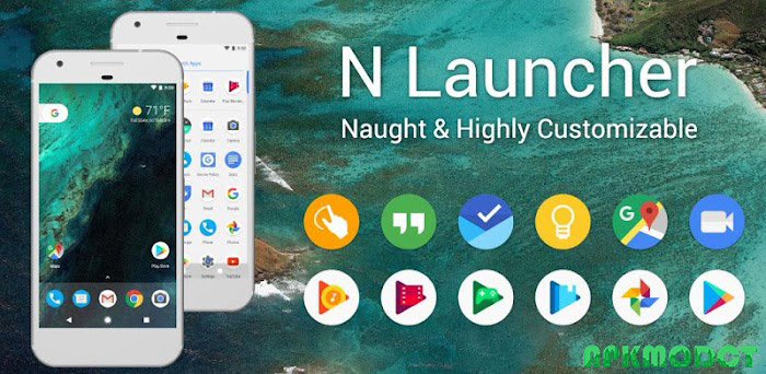 N+ Launcher Pro – Nougat 7.0 Schermafbeelding 0