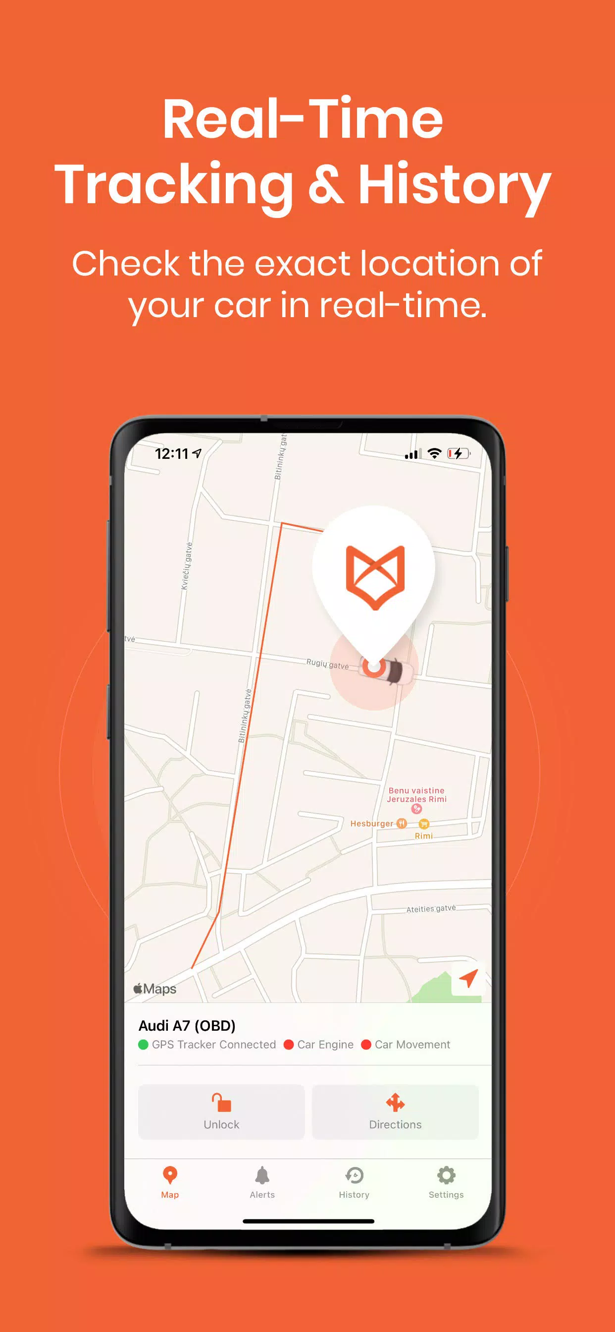 TrackingFox Car GPS Tracker ဖန်သားပြင်ဓာတ်ပုံ 1