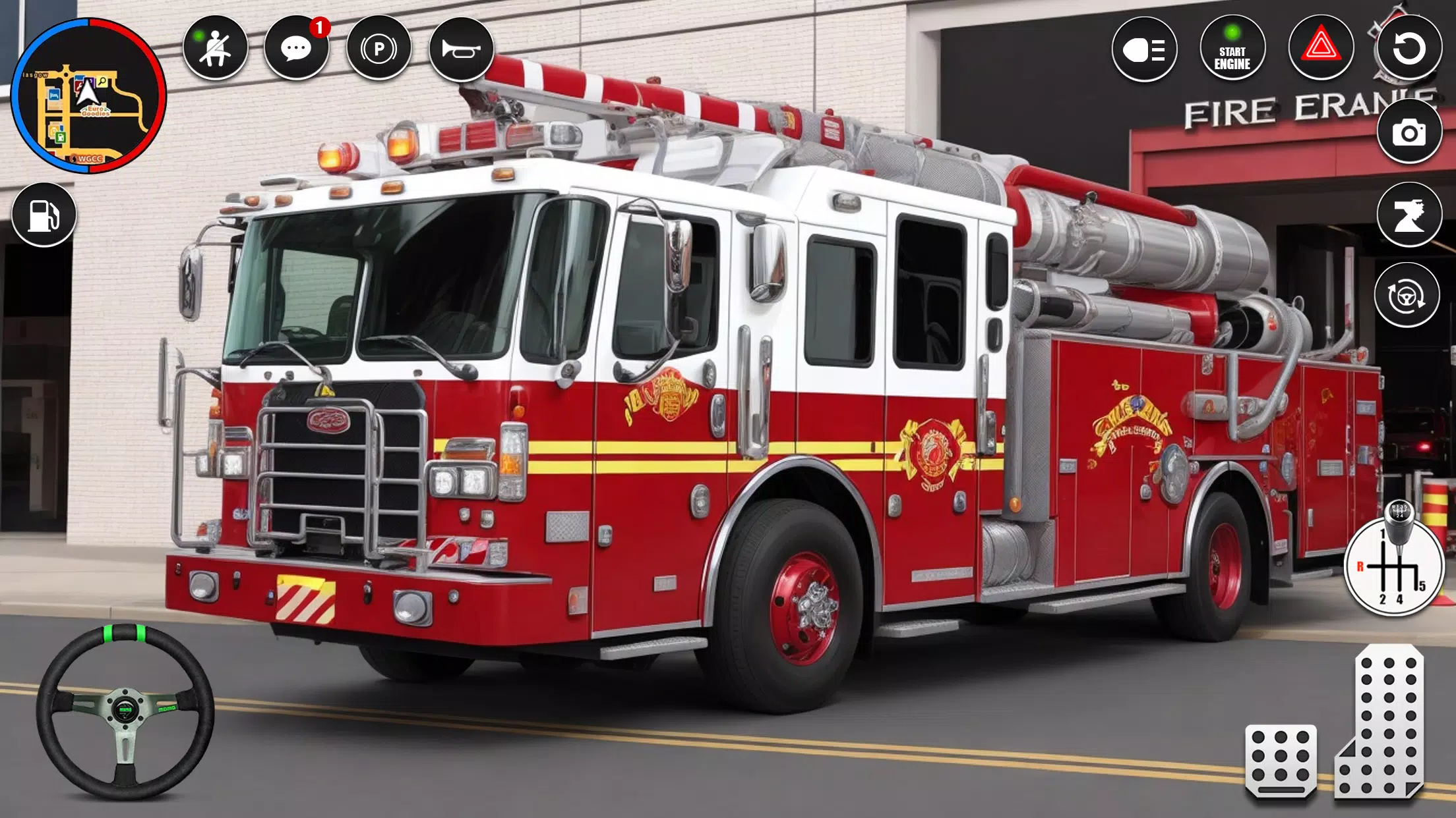 Fire Truck Rescue Sim Games 3d Capture d'écran 2