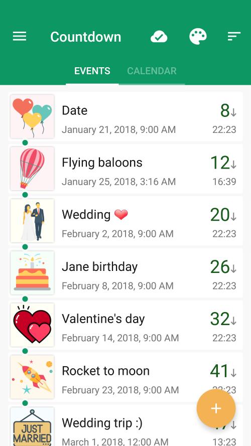 Countdown Days App & Widget স্ক্রিনশট 0