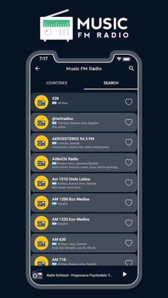 World FM Radio FM Music Player Скриншот 1