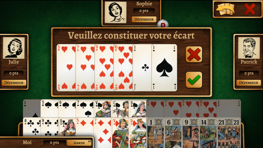 Schermata Tarot Officiel FFT Lite 2