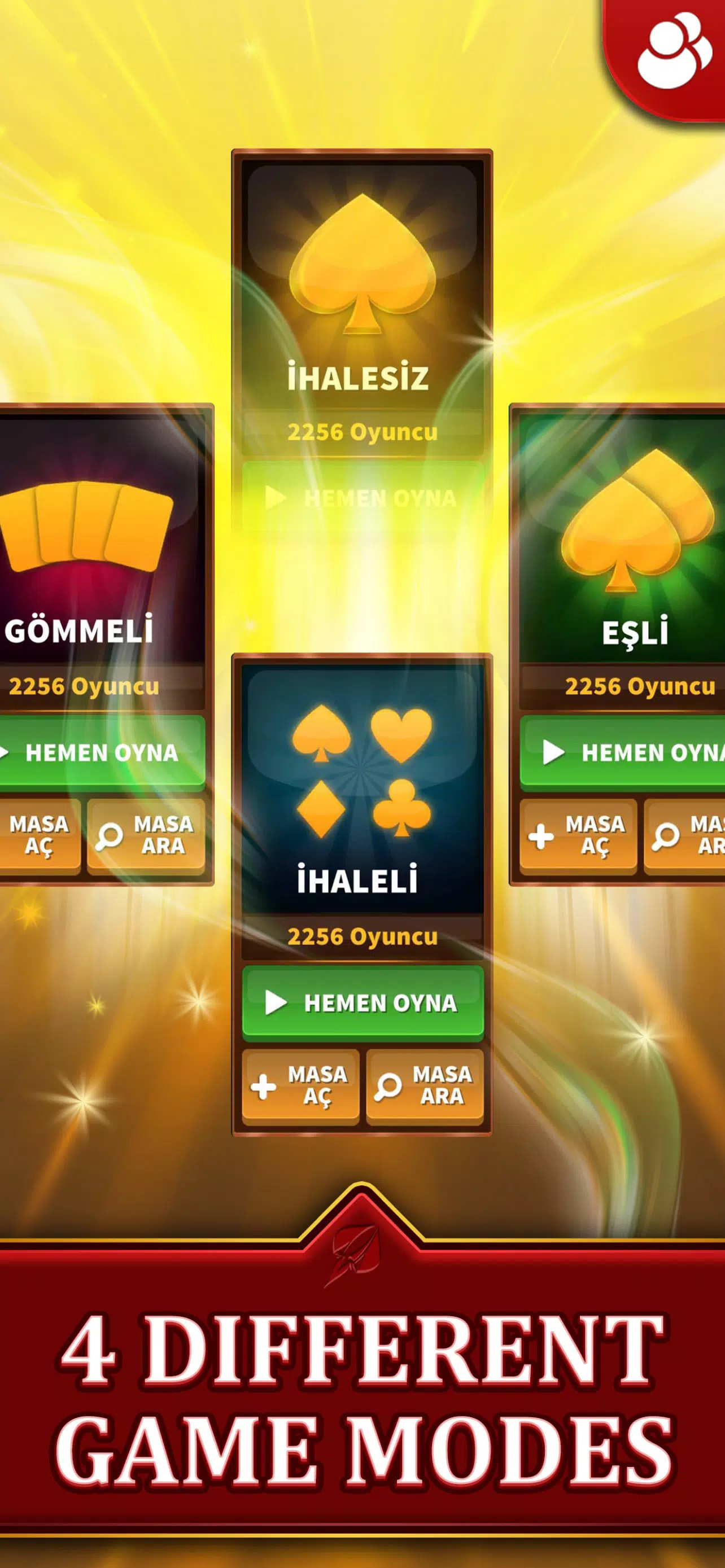 Spades - Batak Online HD Ekran Görüntüsü 2