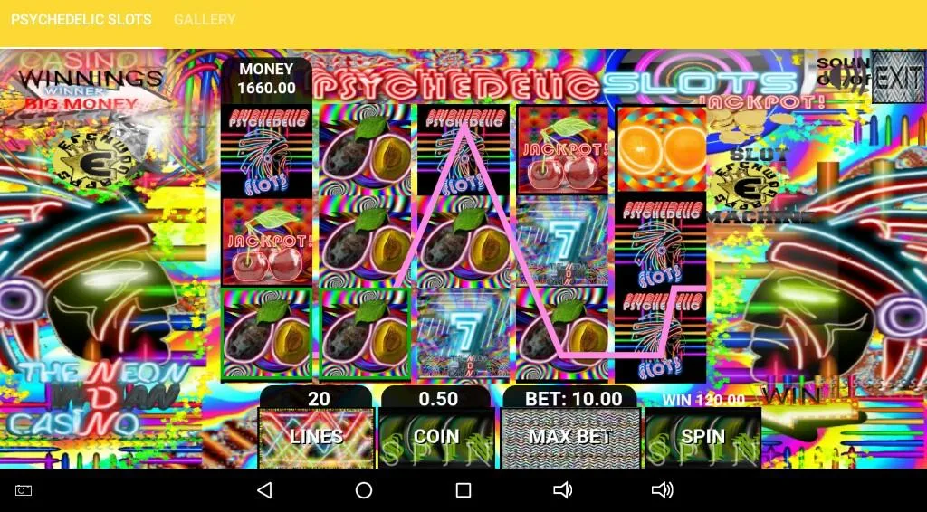 Psychedelic Slots Скриншот 0