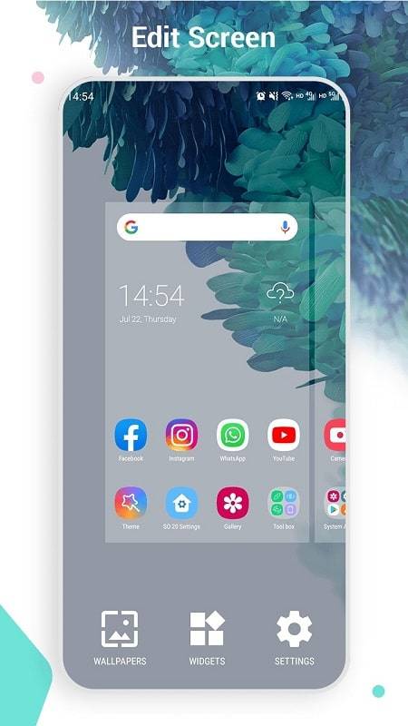 SO S20 Launcher for Galaxy S Ekran Görüntüsü 1