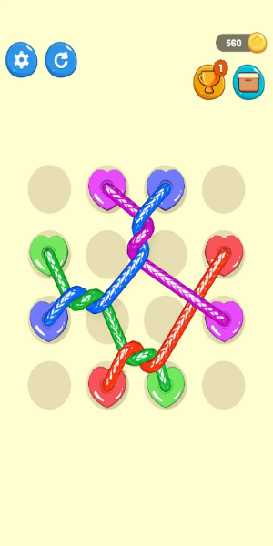 Schermata Tangled Line 3D: Knot Twisted 0