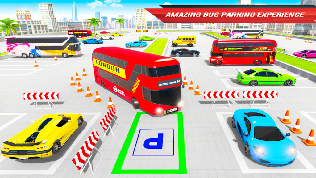 City Coach Bus Driving Sim 3D Captura de tela 2