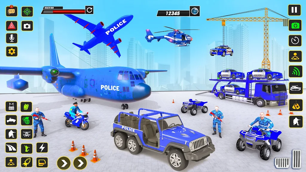 Police Car transporter Game 3D Zrzut ekranu 1