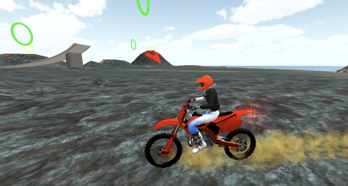 Motocross Volcano Jumping Screenshot 0