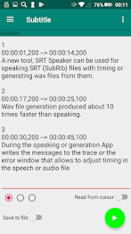 SRT Speaker subtitles to audio Screenshot 1