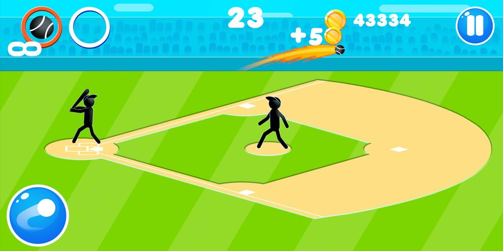 Stickman Baseball Capture d'écran 1