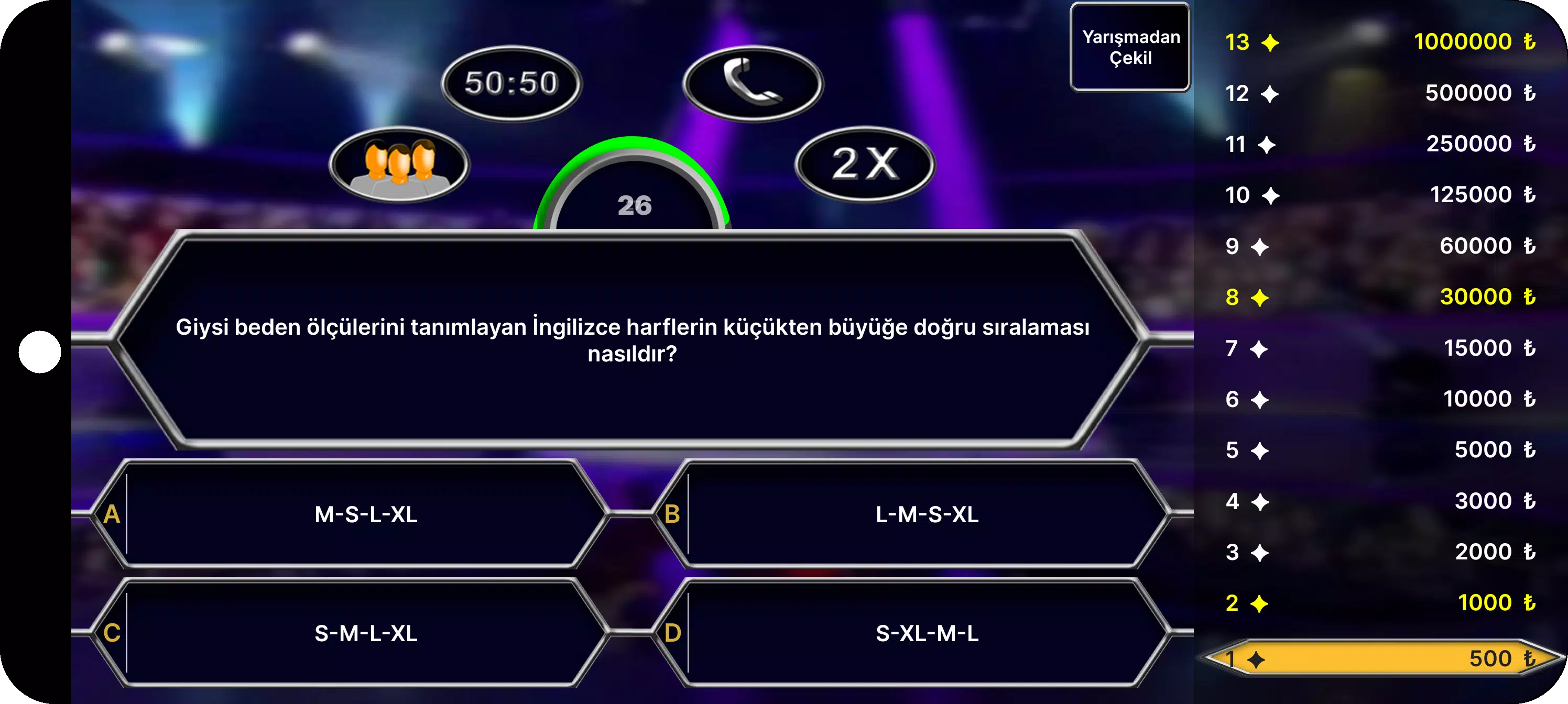 Milyoner Bilgi Yarışması應用截圖第1張