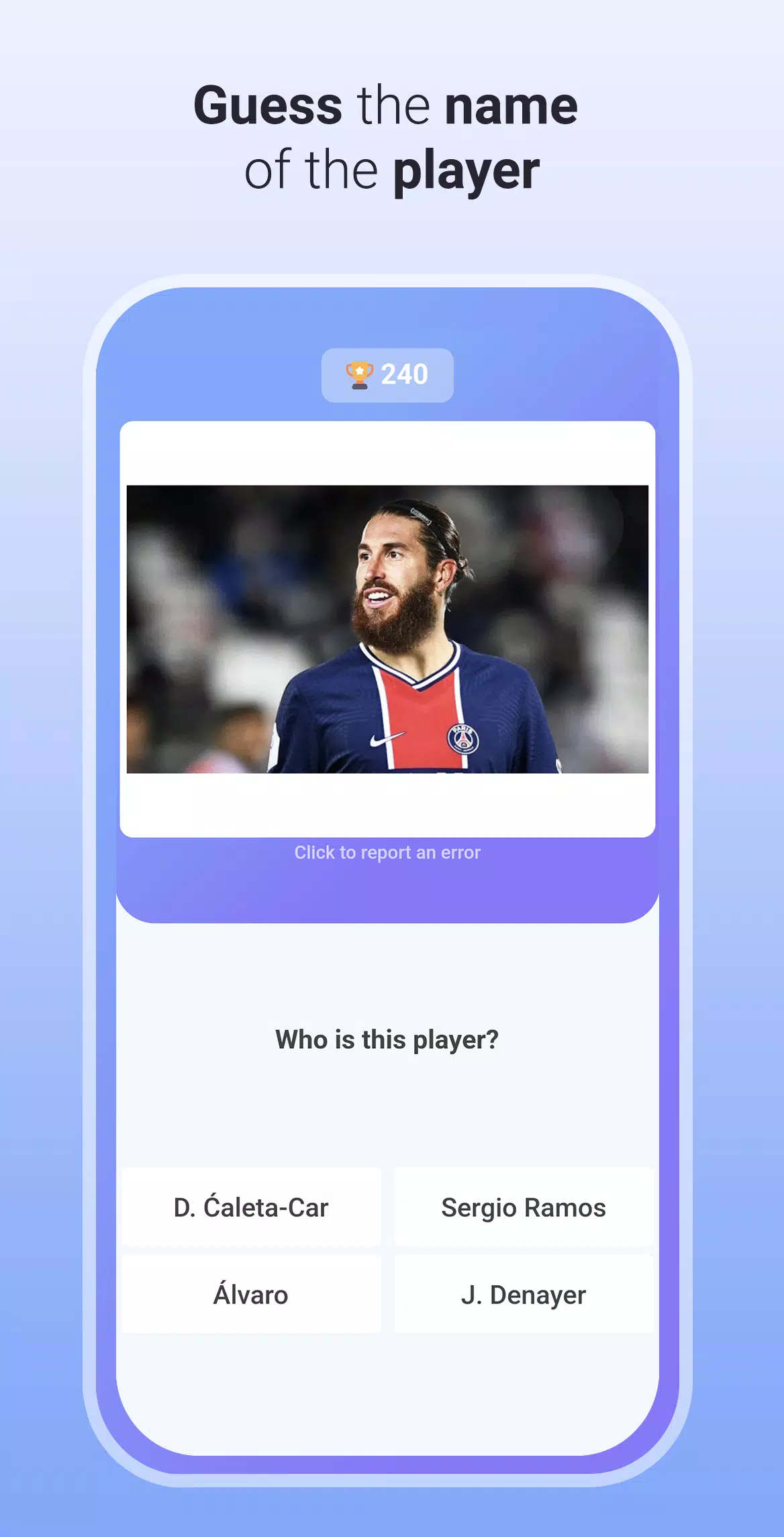 Quiz Soccer - Guess the name Schermafbeelding 3