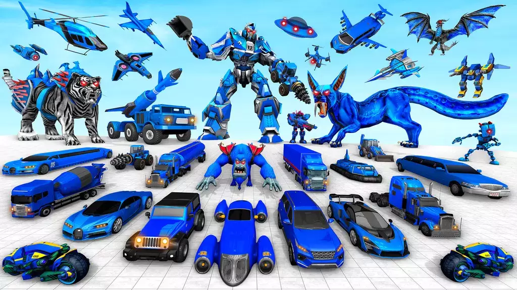 Schermata Police Tiger Robot Car Game 3d 1