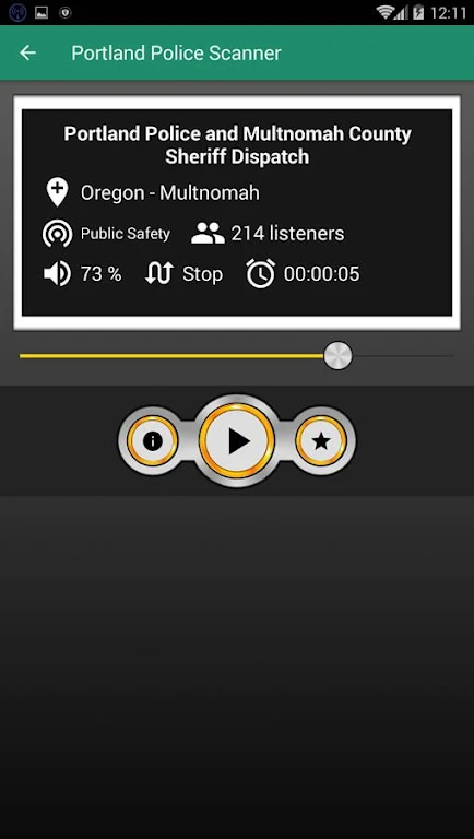 Portland Police Scanner Free Police Scanner App Captura de pantalla 0