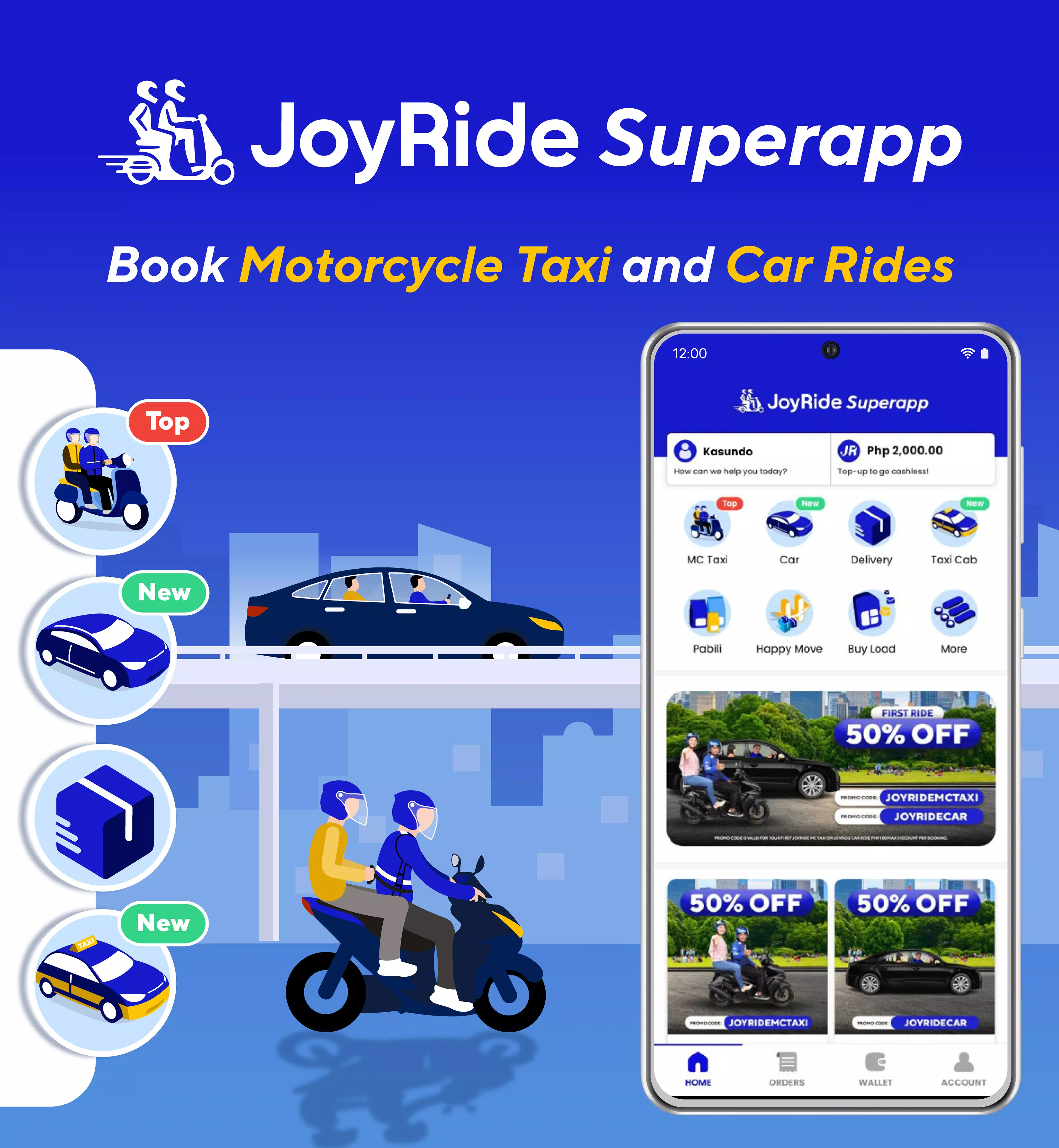 JoyRide - Book Car and MC Taxi Tangkapan skrin 0
