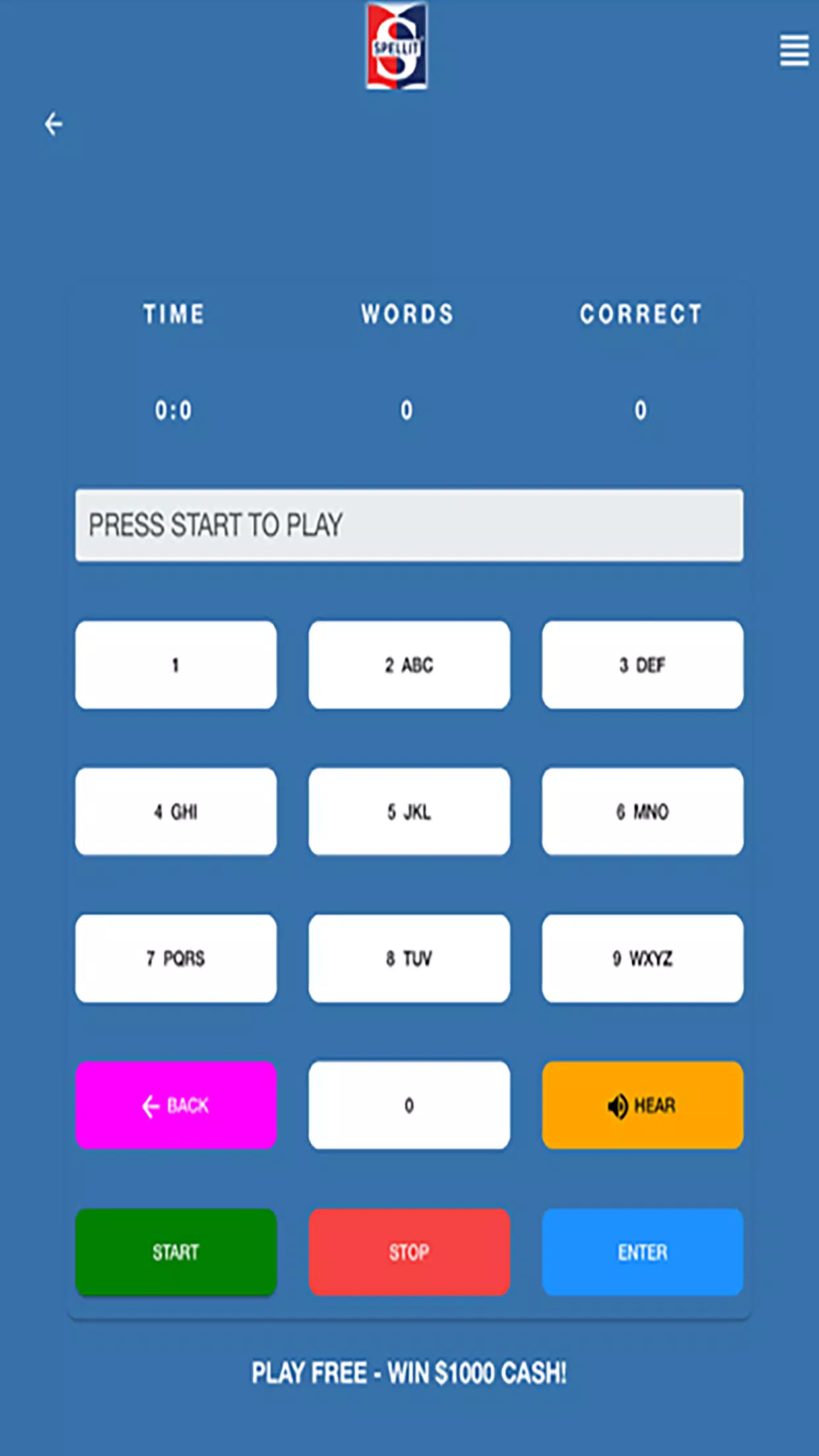 SPELLIT® SPELL WORDS WIN CASH 스크린샷 1