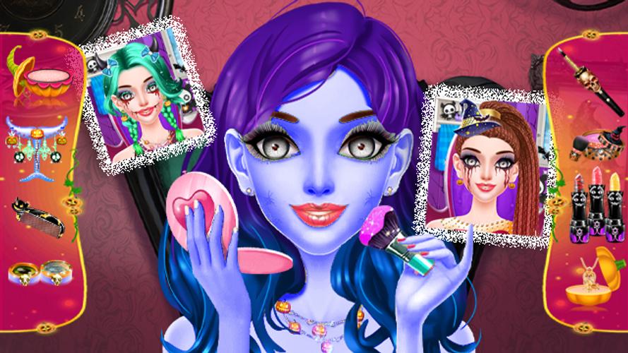 Halloween Makeup Salon Game Captura de tela 1