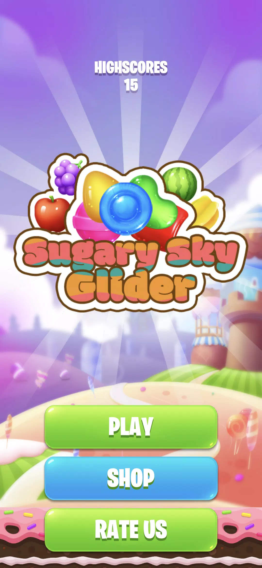 Sugary Sky Glider ภาพหน้าจอ 0