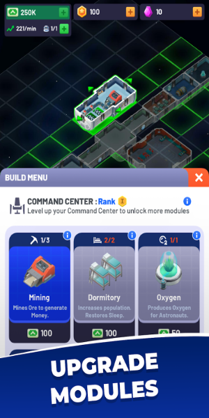 Idle Space Station-Tycoon Ảnh chụp màn hình 1