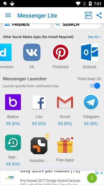 Messenger Pro Lite for Messages Schermafbeelding 2