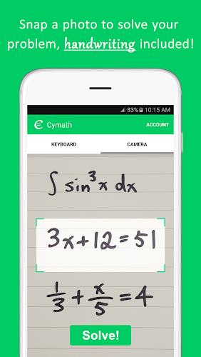 Cymath - Math Problem Solver Screenshot 0