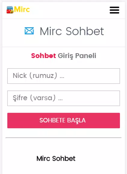 Mirc Sohbet Chat Odaları應用截圖第0張