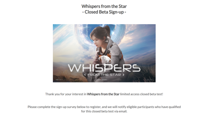 Whispers from the Star Beta Test Information