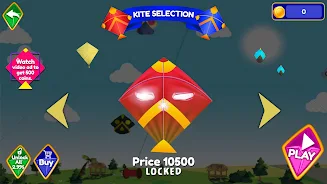 Pipa Layang Kite Flying Game 스크린샷 1