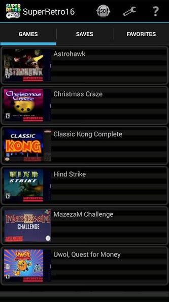 SuperRetro16 (SNES Emulator) Mod スクリーンショット 1