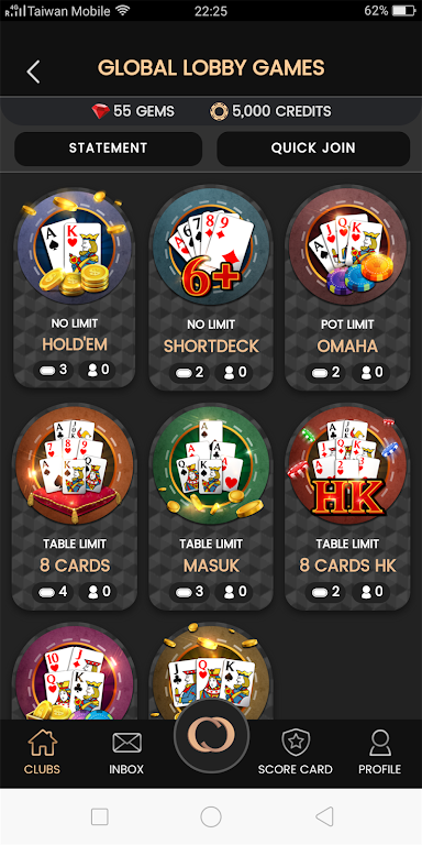 Schermata card club - hee hee Club 2