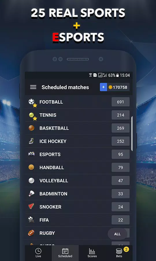 Sports Betting Game - BET UP Скриншот 2