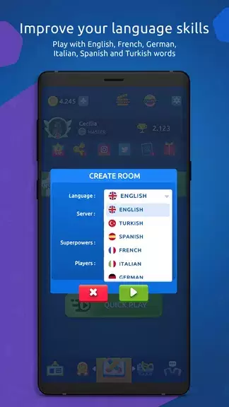 Wordy - Multiplayer Word Game Ảnh chụp màn hình 3