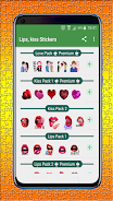 Lips, Kiss and Love Stickers スクリーンショット 1