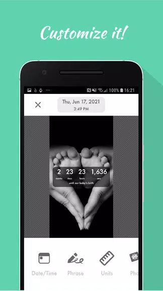 Baby Countdown Widget スクリーンショット 1