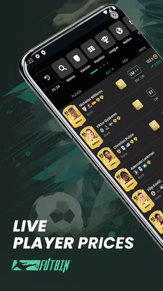 FUTBIN 25 Database & Draft Schermafbeelding 0