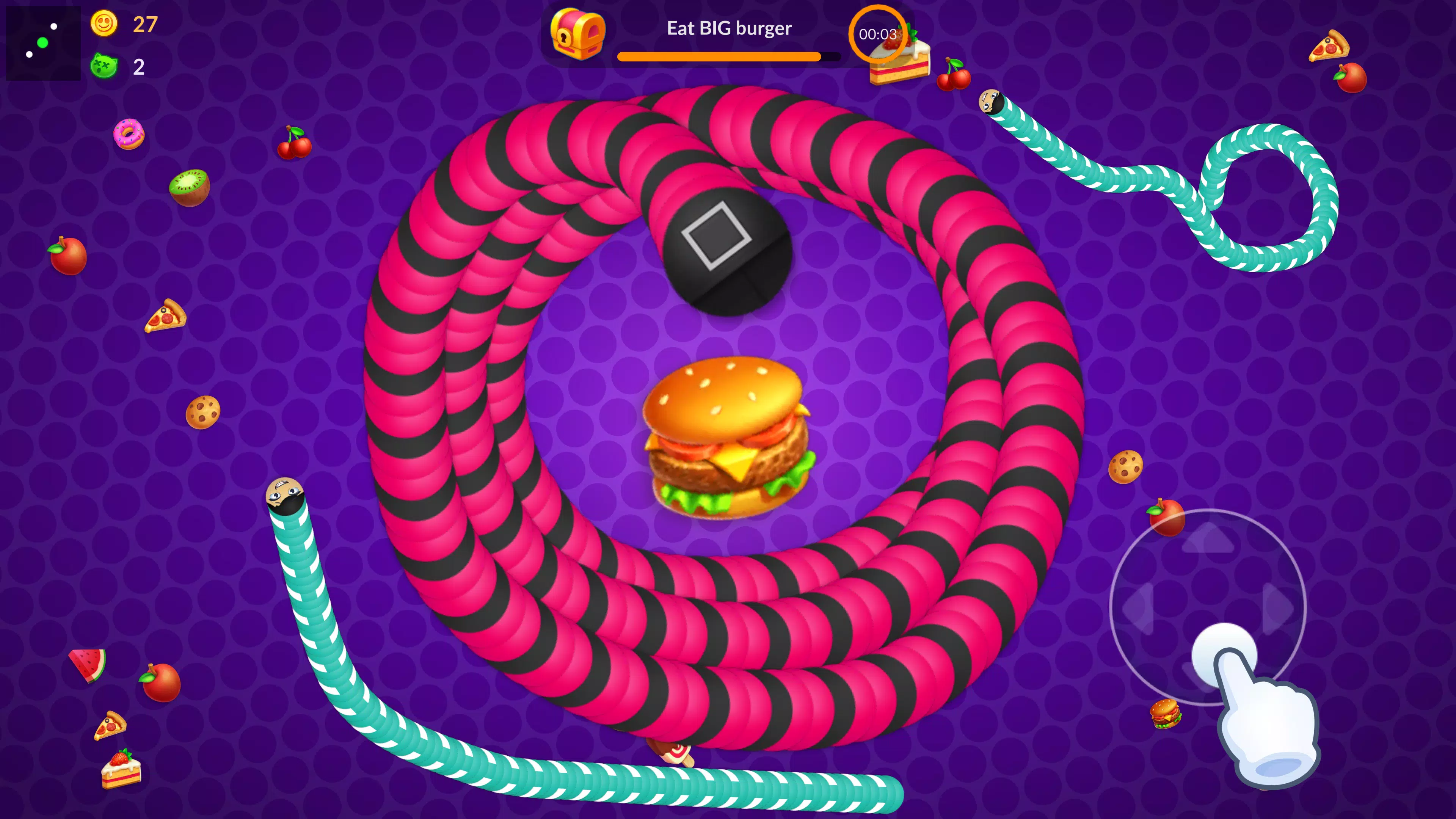 Snake vs Worms: Fun .io Zone ภาพหน้าจอ 0