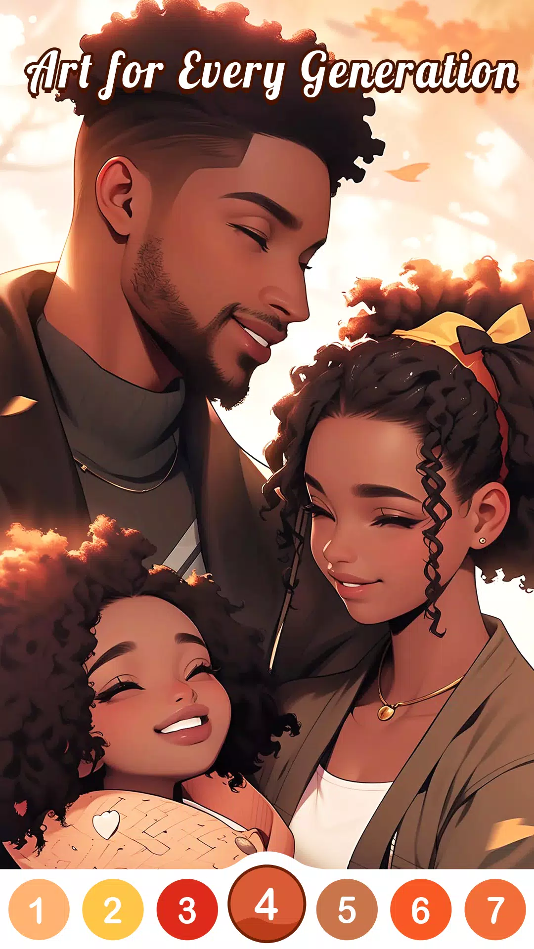 Black Family Coloring Games 스크린샷 3