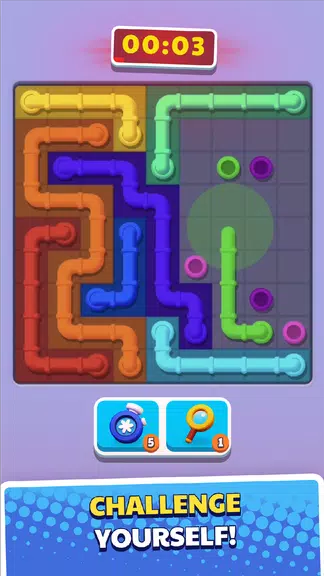 Connect Pipe! Color Line Game Ekran Görüntüsü 3