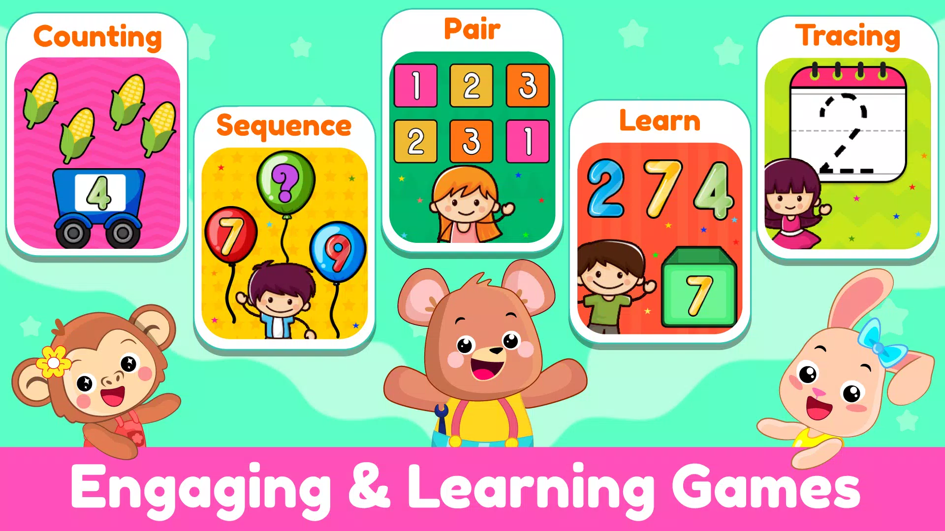 Learn 123 Numbers Kids Games ภาพหน้าจอ 0