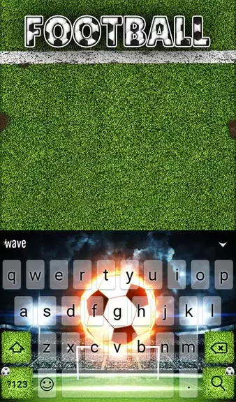 Football Keyboard & Wallpaper Schermafbeelding 1