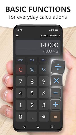 Calculator Plus with History (MOD) ဖန်သားပြင်ဓာတ်ပုံ 2