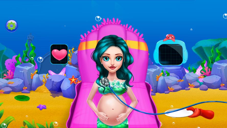 Pregnant Mermaid Mommy Salon ဖန်သားပြင်ဓာတ်ပုံ 1