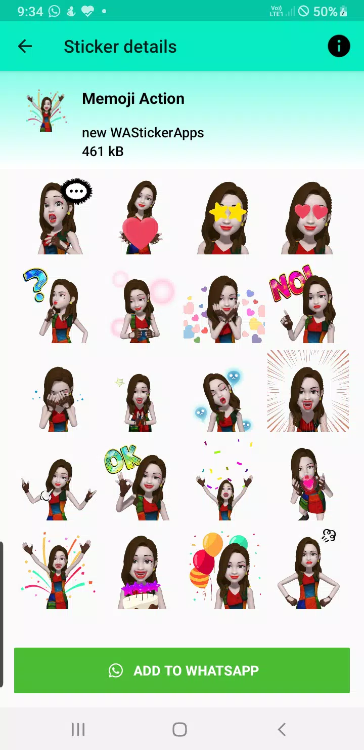 Schermata 3d emoji stickers for whatsapp 2