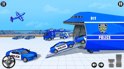 Police Multi Level Formula Car Parking Games Ảnh chụp màn hình 1